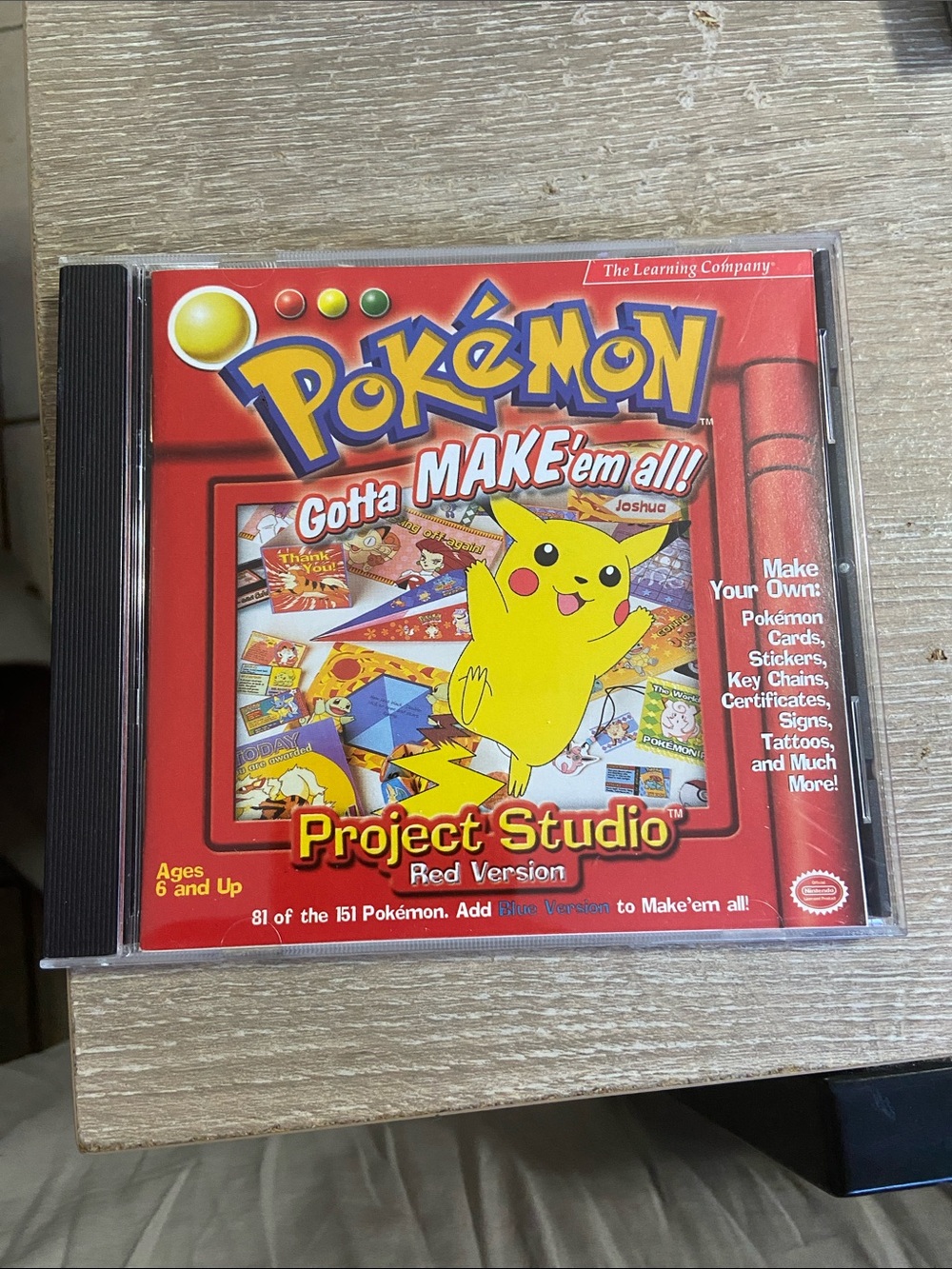 Pokémon Project Studio Red Version Gotta Make 'Em All! - CD-ROM 1999 Vintage